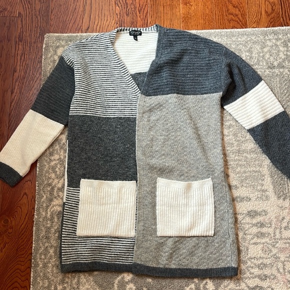 Topshop Color Block Cardigan - Picture 2 of 5